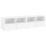 Vidaxl tv-wandmeubels 2 st 60x30x30 cm bewerkt hout wit
