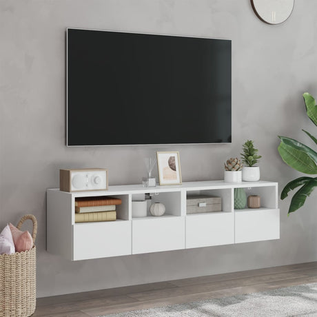 Vidaxl tv-wandmeubels 2 st 60x30x30 cm bewerkt hout wit