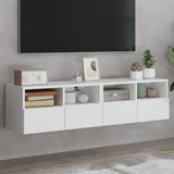 Vidaxl tv-wandmeubels 2 st 60x30x30 cm bewerkt hout wit