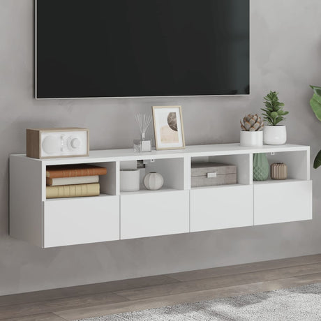Vidaxl tv-wandmeubels 2 st 60x30x30 cm bewerkt hout wit