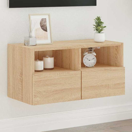 Vidaxl tv-wandmeubel 60x30x30 cm bewerkt hout sonoma eikenkleurig