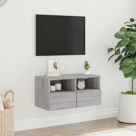 Vidaxl tv-wandmeubel 60x30x30 cm bewerkt hout grijs sonoma eikenkleur