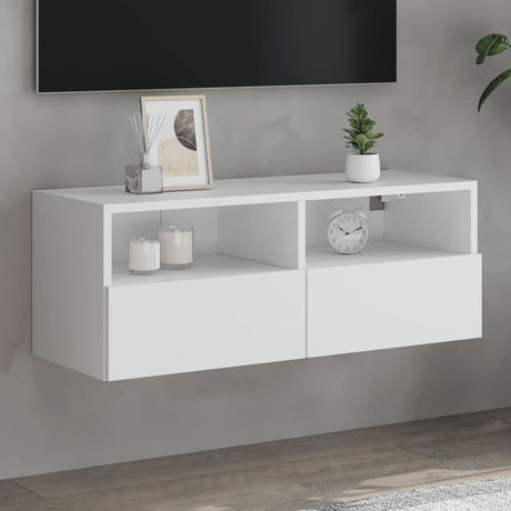 Vidaxl tv-wandmeubel 80x30x30 cm bewerkt hout wit