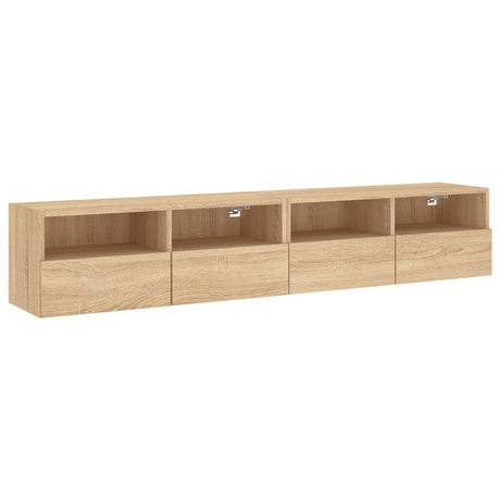Vidaxl tv-wandmeubels 2 st 80x30x30 cm bewerkt hout sonoma eikenkleur