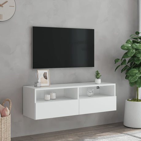 Vidaxl tv-wandmeubel 100x30x30 cm bewerkt hout wit