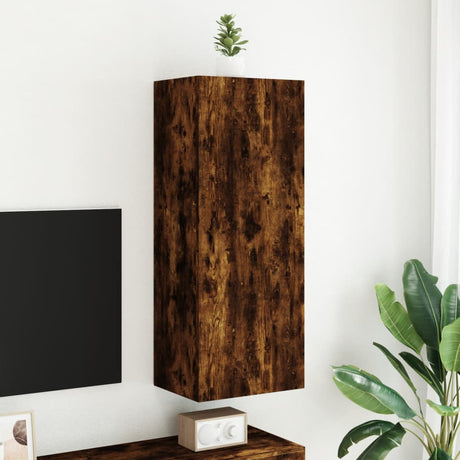 Vidaxl tv-wandmeubel 40,5x30x102 cm bewerkt hout gerookt eikenkleurig