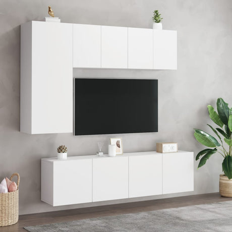 Vidaxl tv-meubels 2 st wandgemonteerd 60x30x41 cm wit