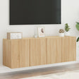 Vidaxl tv-meubels 2 st wandgemonteerd 60x30x41 cm sonoma eikenkleurig