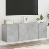 Vidaxl tv-meubels 2 st wandgemonteerd 60x30x41 cm betongrijs
