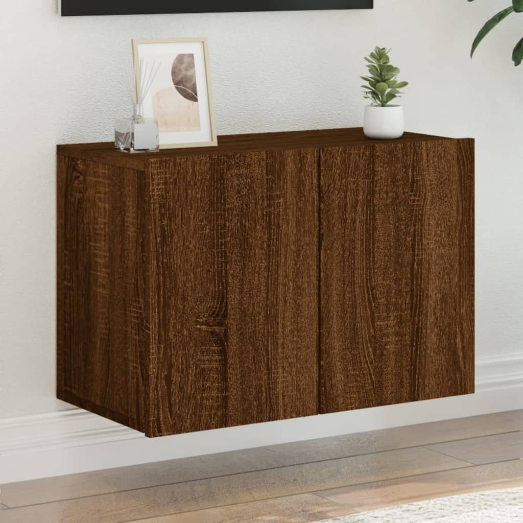 Vidaxl tv-meubel wandgemonteerd 60x30x41 cm bruin eikenkleur