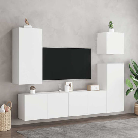 Vidaxl tv-meubels 2 st wandgemonteerd 80x30x41 cm wit