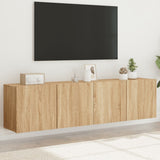 Vidaxl tv-meubels 2 st wandgemonteerd 80x30x41 cm sonoma eikenkleurig