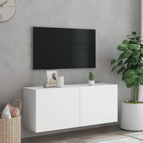 Vidaxl tv-meubel wandgemonteerd 100x30x41 cm wit