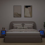 Vidaxl tv-wandmeubels met led 2 st 30x28,5x30 cm bruin eikenkleur