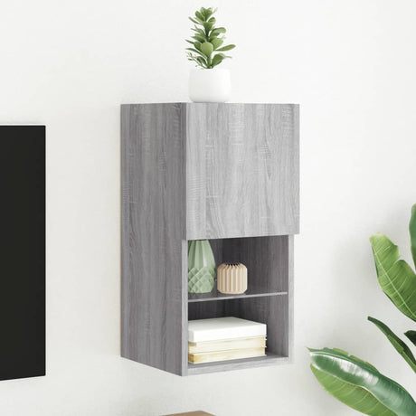 Vidaxl tv-meubel met led-verlichting 30,5x30x60 cm grijs sonoma eiken