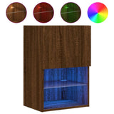 Vidaxl tv-meubel met led-verlichting 40,5x30x60 cm bruin eikenkleur