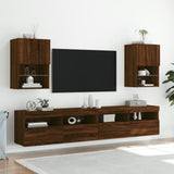 Vidaxl tv-meubel met led-verlichting 40,5x30x60 cm bruin eikenkleur