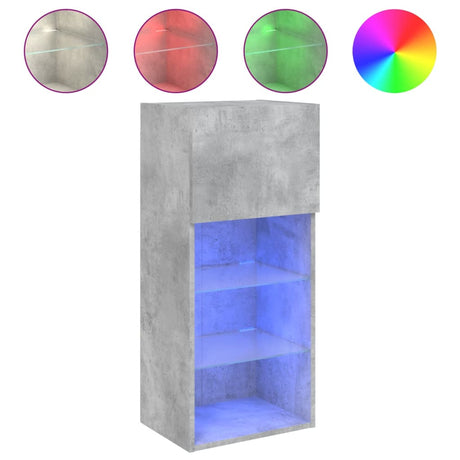 Vidaxl tv-meubel met led-verlichting 40,5x30x90 cm betongrijs