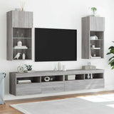 Vidaxl tv-meubel met led-verlichting 40,5x30x90 cm grijs sonoma eiken
