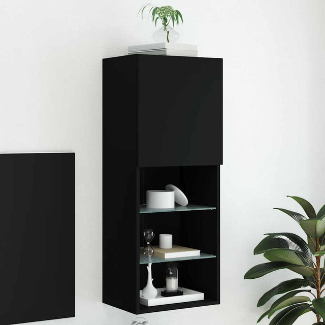 Vidaxl tv-meubel met led-verlichting 40,5x30x102 cm zwart
