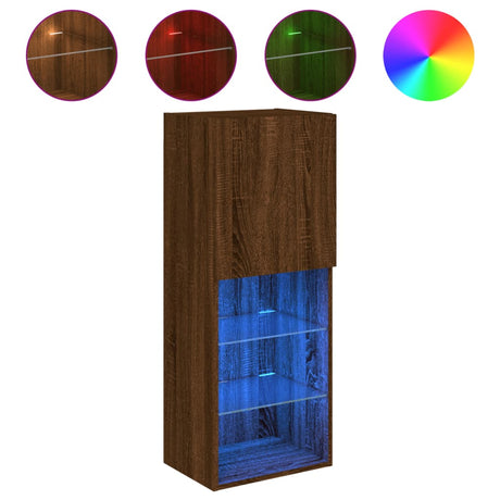 Vidaxl tv-meubel met led-verlichting 40,5x30x102 cm bruin eikenkleur