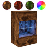Vidaxl tv-wandmeubel met led-verlichting 40x30x60,5 cm gerookt eiken