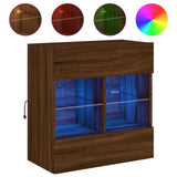 Vidaxl tv-wandmeubel met led 58,5x30x60,5 cm bruin eikenkleur
