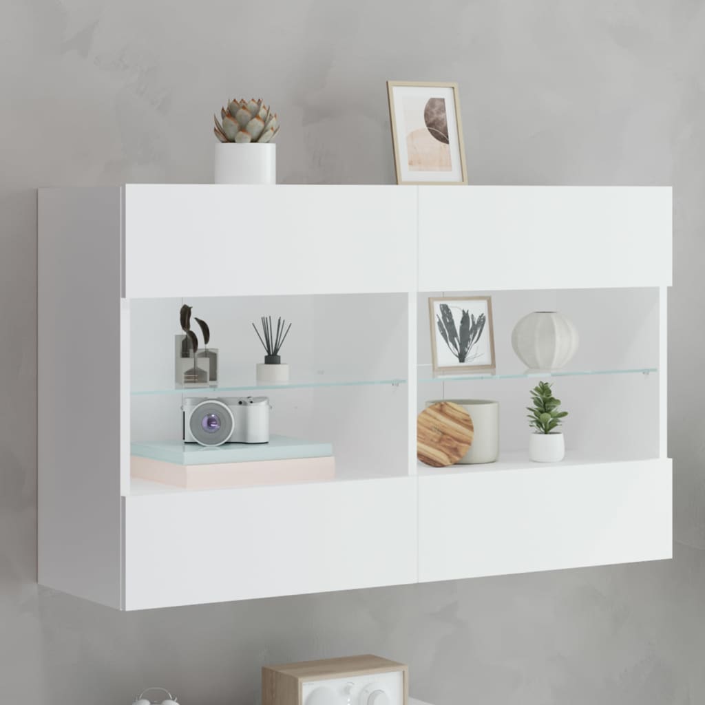 Vidaxl tv-wandmeubel met led-verlichting 98,5x30x60,5 cm wit