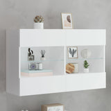 Vidaxl tv-wandmeubel met led-verlichting 98,5x30x60,5 cm wit