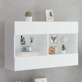 Vidaxl tv-wandmeubel met led-verlichting 98,5x30x60,5 cm wit