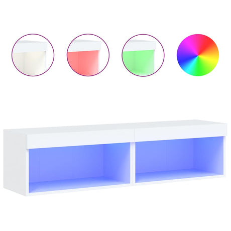 Vidaxl tv-meubels met led-verlichting 2 st 60x30x30 cm wit
