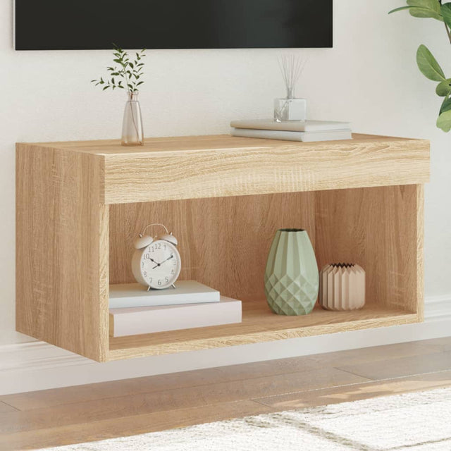 Vidaxl tv-meubel met led-verlichting 60x30x30 cm sonoma eikenkleurig
