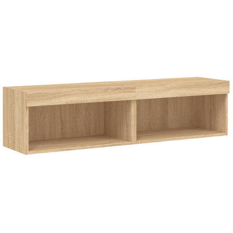 Vidaxl tv-meubels met led-verlichting 2 st 60x30x30 cm sonoma eiken