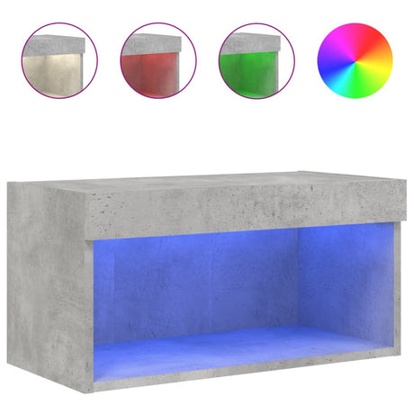 Vidaxl tv-meubel met led-verlichting 60x30x30 cm betongrijs