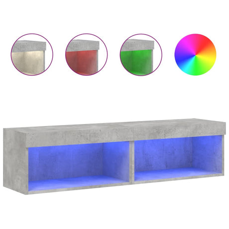 Vidaxl tv-meubels met led-verlichting 2 st 60x30x30 cm betongrijs