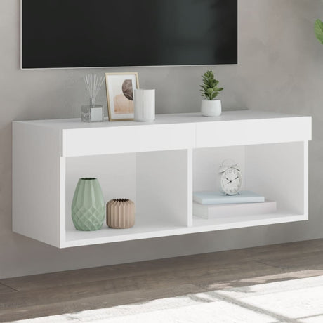 Vidaxl tv-meubel met led-verlichting 80x30x30 cm wit
