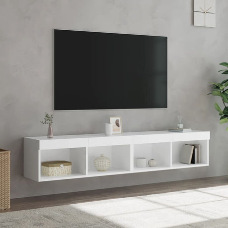 Vidaxl tv-meubels met led-verlichting 2 st 80x30x30 cm wit