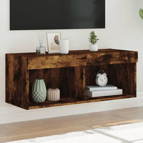Vidaxl tv-meubel met led-verlichting 80x30x30 cm gerookt eikenkleurig