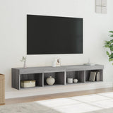 Vidaxl tv-meubels met led-verlichting 2 st 80x30x30 cm grijs sonoma