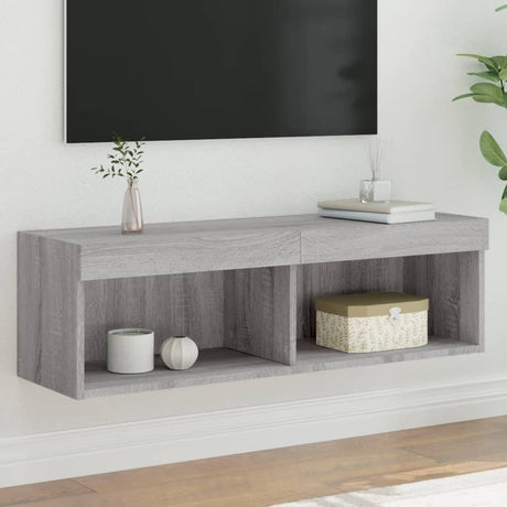 Vidaxl tv-meubel met led-verlichting 100x30x30 cm grijs sonoma eiken