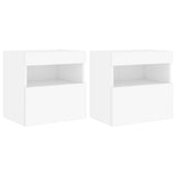 Vidaxl tv-wandmeubels met led-verlichting 2 st 40x30x40 cm wit