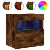 Vidaxl tv-wandmeubel met led-verlichting 40x30x40 cm gerookt eiken