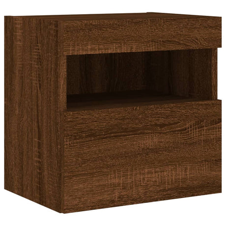 Vidaxl tv-wandmeubel met led-verlichting 40x30x40 cm bruin eikenkleur