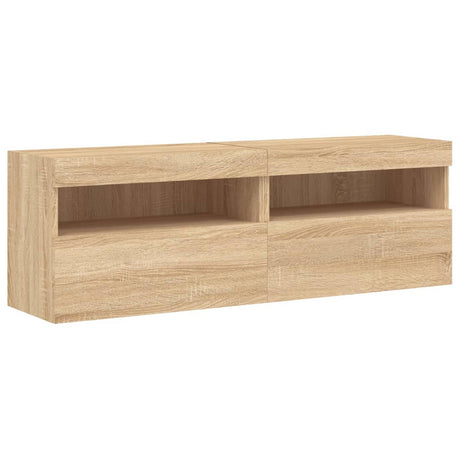 Vidaxl tv-wandmeubels met led 2 st 60x30x40 cm sonoma eikenkleurig