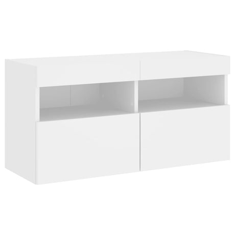 Vidaxl tv-wandmeubel met led-verlichting 80x30x40 cm wit