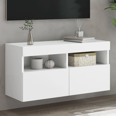 Vidaxl tv-wandmeubel met led-verlichting 80x30x40 cm wit
