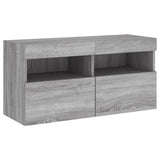Vidaxl tv-wandmeubel met led-verlichting 80x30x40 cm grijs sonoma