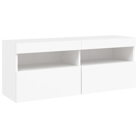 Vidaxl tv-wandmeubel met led-verlichting 100x30x40 cm wit