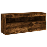 Vidaxl tv-wandmeubel met led-verlichting 100x30x40 cm gerookt eiken