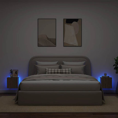 Vidaxl tv-wandmeubels met led 2 st 30,5x35x30 cm sonoma eikenkleurig